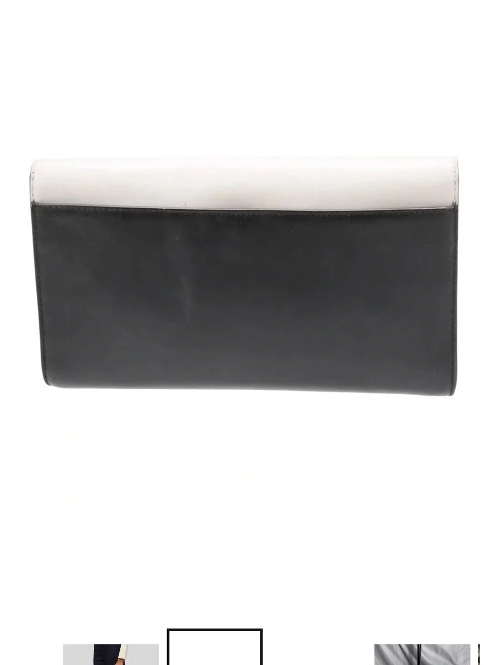 Michael Kors White, Black & Leopard-Print Logo Clutch - Picture 4 of 12